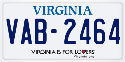 VA license plate VAB2464