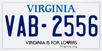 VA license plate VAB2556