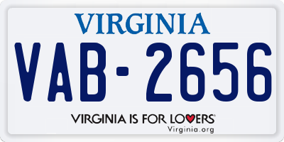 VA license plate VAB2656