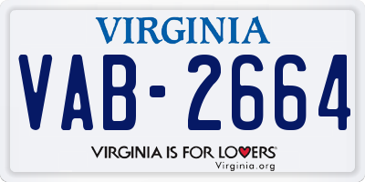 VA license plate VAB2664