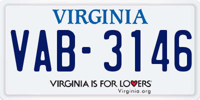 VA license plate VAB3146
