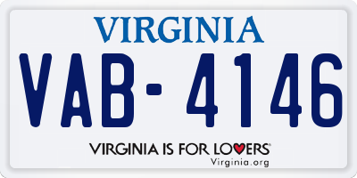 VA license plate VAB4146