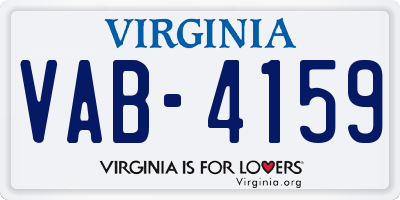 VA license plate VAB4159