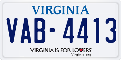 VA license plate VAB4413