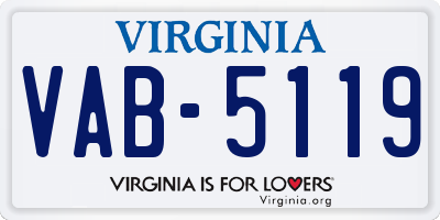 VA license plate VAB5119