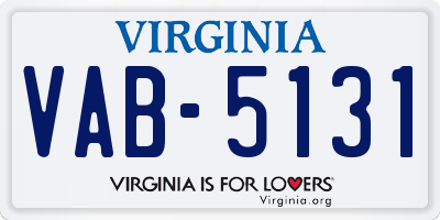 VA license plate VAB5131