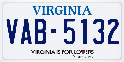 VA license plate VAB5132