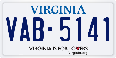 VA license plate VAB5141