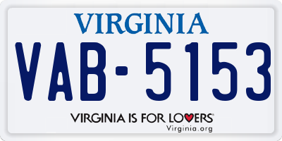 VA license plate VAB5153