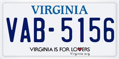 VA license plate VAB5156