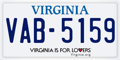 VA license plate VAB5159