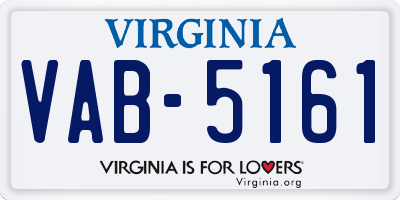 VA license plate VAB5161