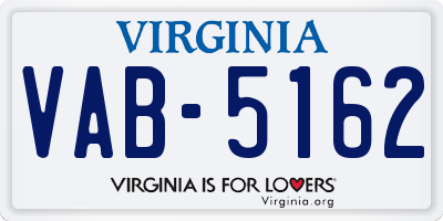 VA license plate VAB5162