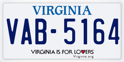 VA license plate VAB5164