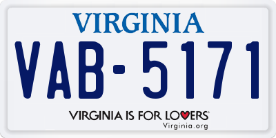 VA license plate VAB5171