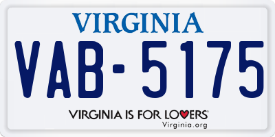 VA license plate VAB5175