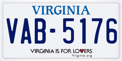 VA license plate VAB5176