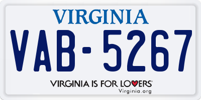 VA license plate VAB5267