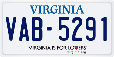 VA license plate VAB5291