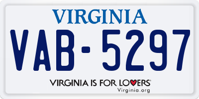 VA license plate VAB5297