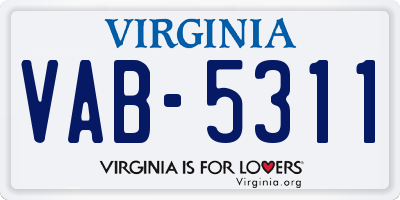 VA license plate VAB5311