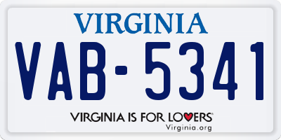 VA license plate VAB5341