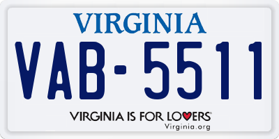 VA license plate VAB5511