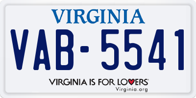 VA license plate VAB5541