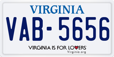 VA license plate VAB5656