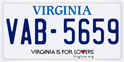 VA license plate VAB5659