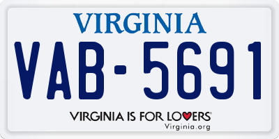 VA license plate VAB5691