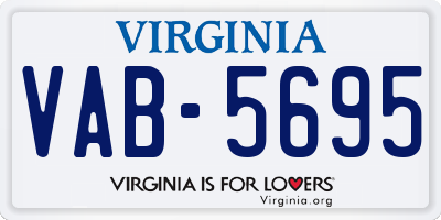VA license plate VAB5695