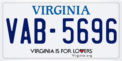 VA license plate VAB5696