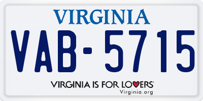 VA license plate VAB5715