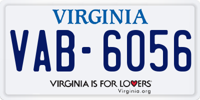 VA license plate VAB6056