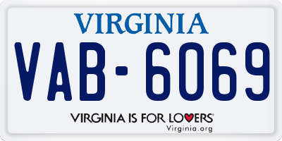 VA license plate VAB6069