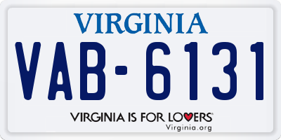 VA license plate VAB6131