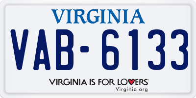 VA license plate VAB6133