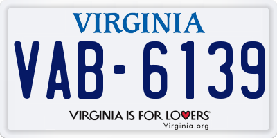 VA license plate VAB6139