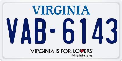 VA license plate VAB6143