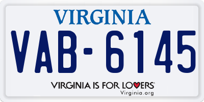 VA license plate VAB6145