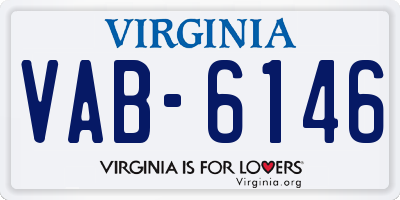 VA license plate VAB6146