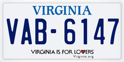 VA license plate VAB6147