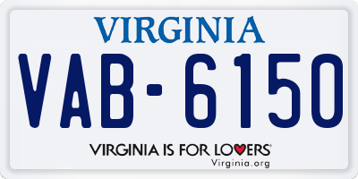 VA license plate VAB6150