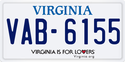 VA license plate VAB6155