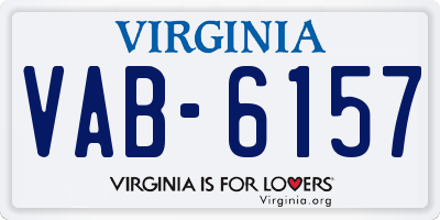 VA license plate VAB6157