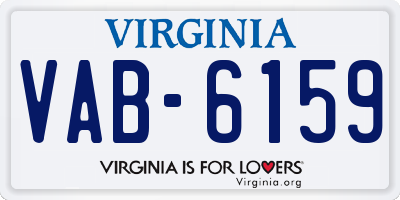 VA license plate VAB6159