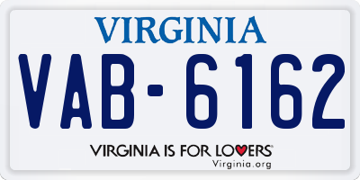 VA license plate VAB6162