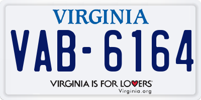 VA license plate VAB6164