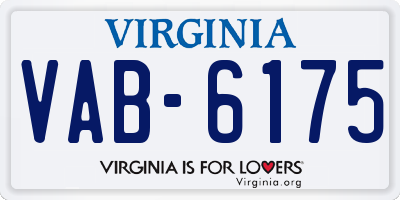 VA license plate VAB6175